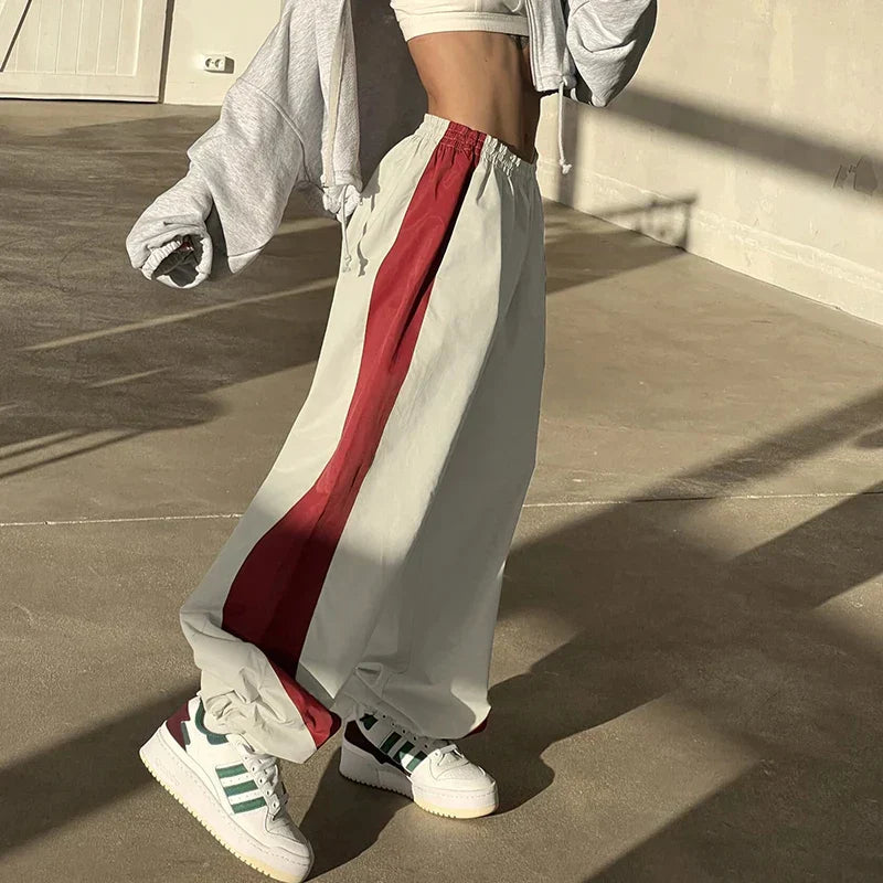 Casual Jogging Trousers with Color Blocks - Nova-Black-XS-Nora Luxe