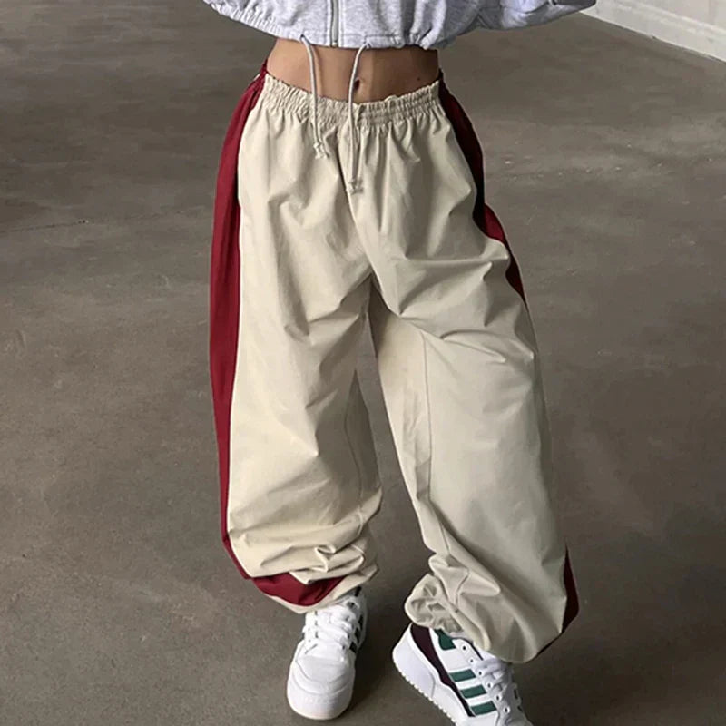 Casual Jogging Trousers with Color Blocks - Nova-Black-XS-Nora Luxe
