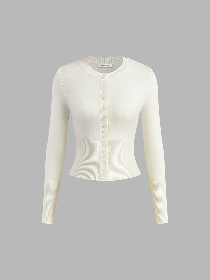 Casual Knitted Ladies Shirt - Elodie-White-XS-Nora Luxe