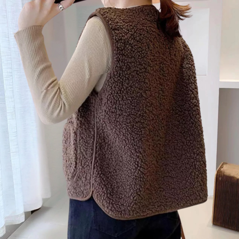 Casual Knotted Women's Gilet - Noa-Beige-XS-Nora Luxe