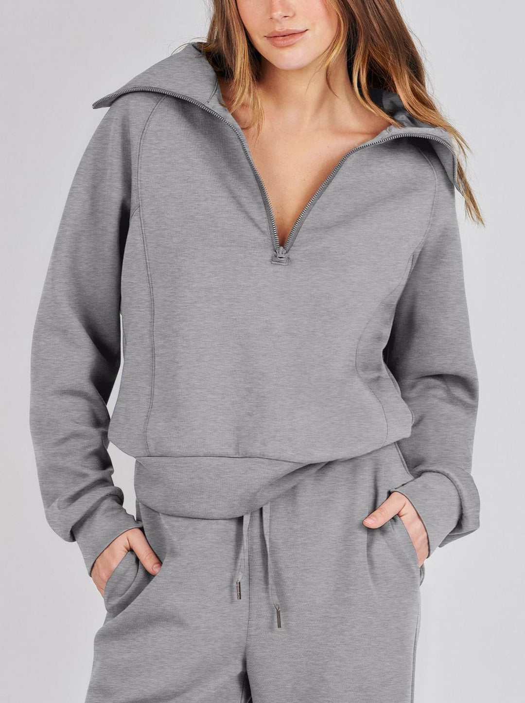Casual Ladies Lounge Set - Luna-Gray-S-Nora Luxe