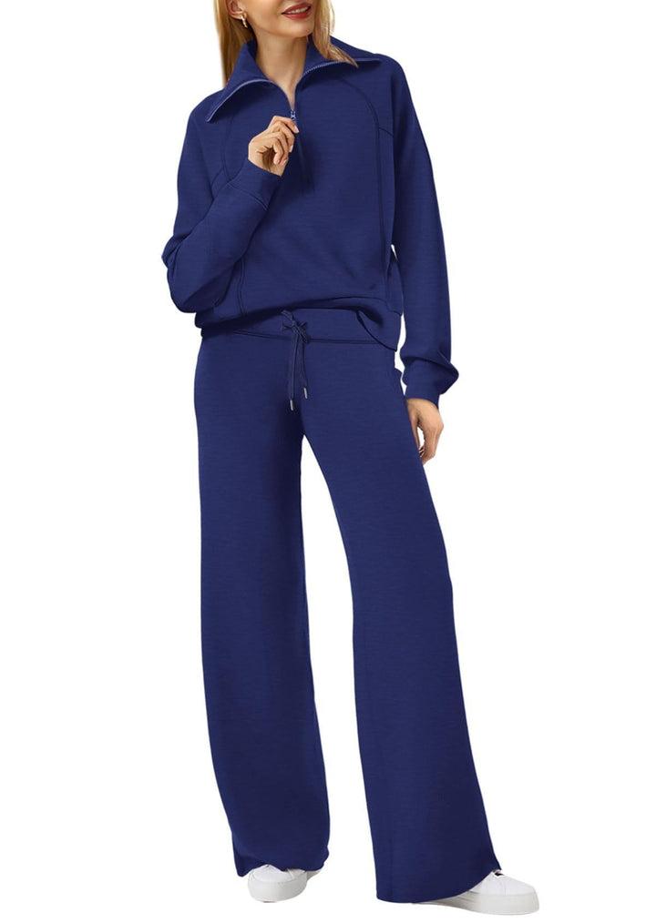 Casual Ladies Lounge Set - Luna-Marine-S-Nora Luxe