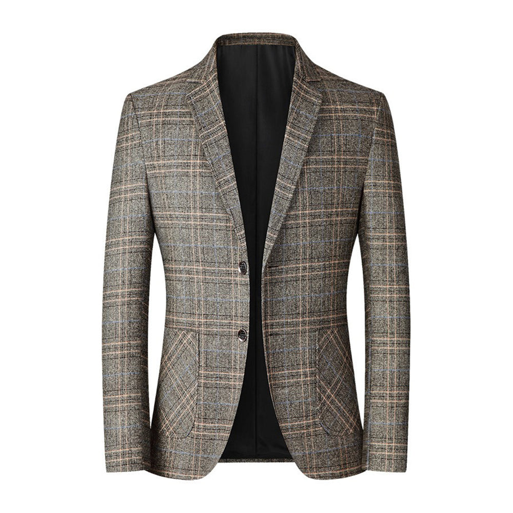 Casual Men's Blazer - Alvaro-Khaki-XS-Nora Luxe
