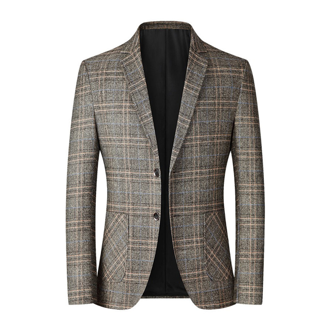 Casual Men's Blazer - Alvaro-Khaki-XS-Nora Luxe