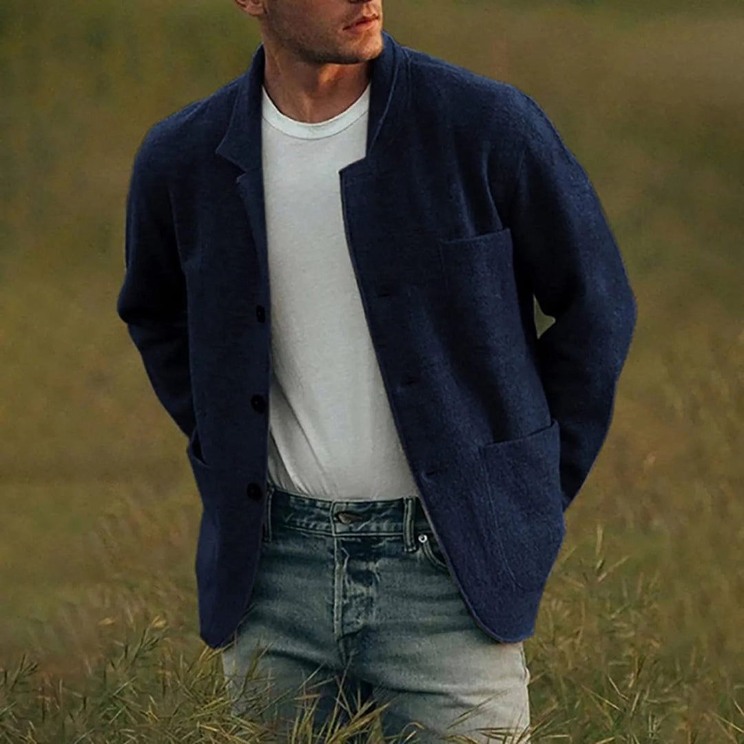 Casual Men's Blazer - Dante-Blue-S-Nora Luxe