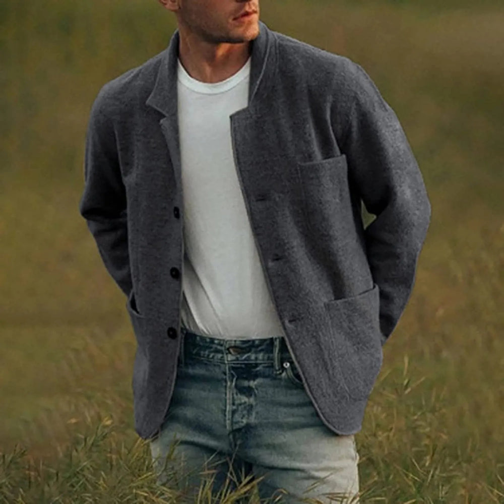 Casual Men's Blazer - Dante-Dark Gray-S-Nora Luxe