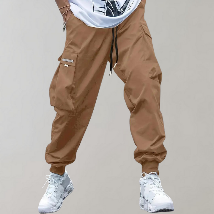 Casual Men's Cargo Pants - Mason-Khaki-S-Nora Luxe