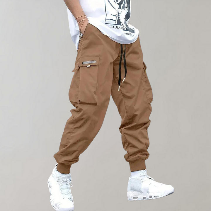 Casual Men's Cargo Pants - Mason-Khaki-S-Nora Luxe