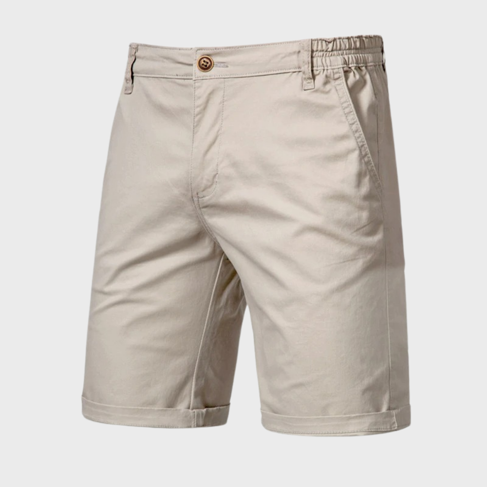 Casual men's cotton shorts – Luca-Beige-XS-Nora Luxe