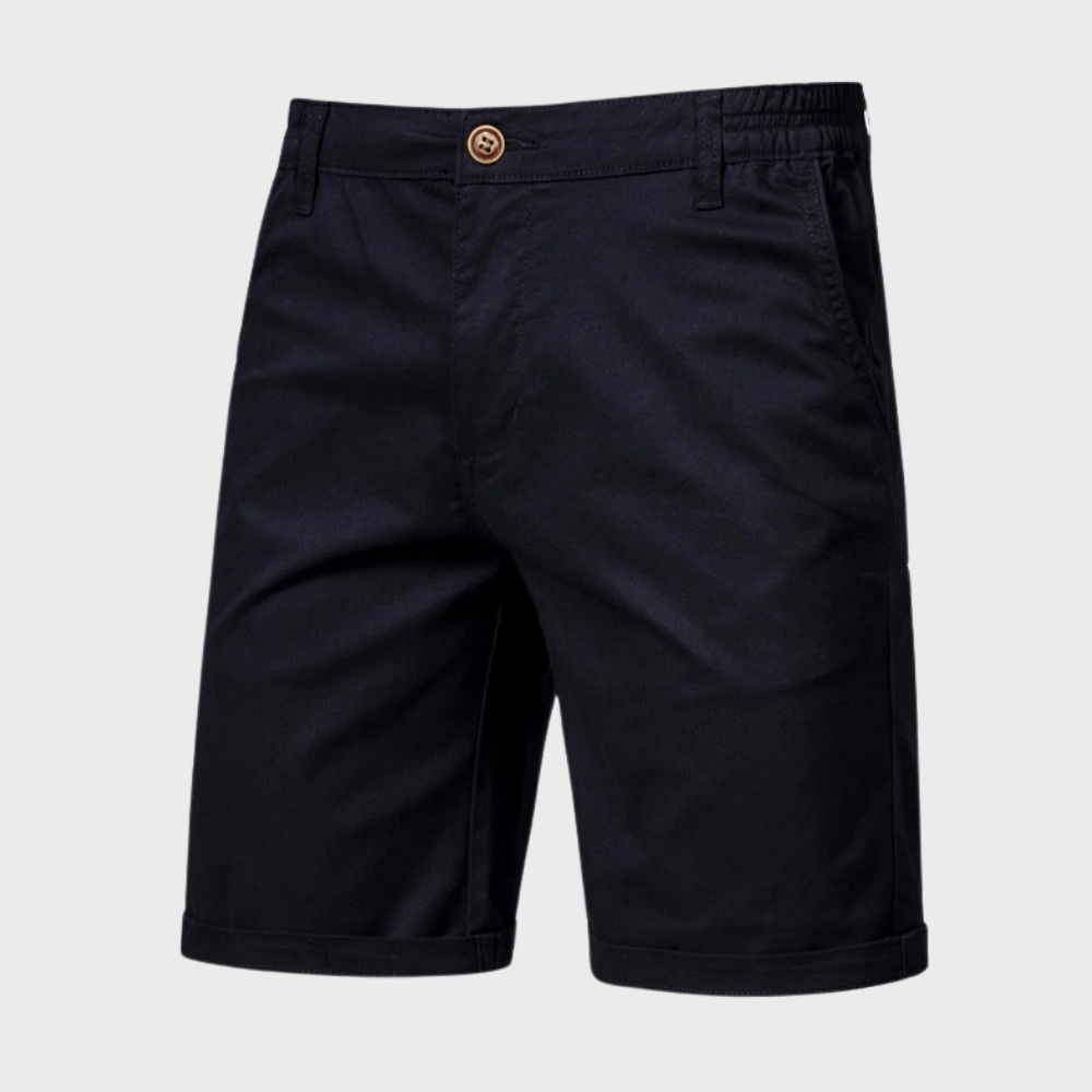 Casual men's cotton shorts – Luca-Black-XS-Nora Luxe