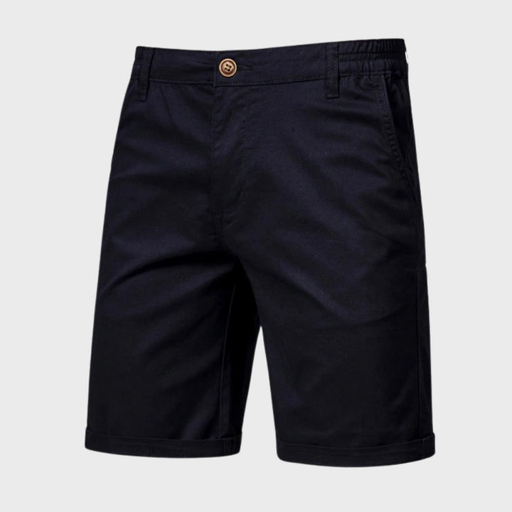 Casual men's cotton shorts – Luca-Black-XS-Nora Luxe