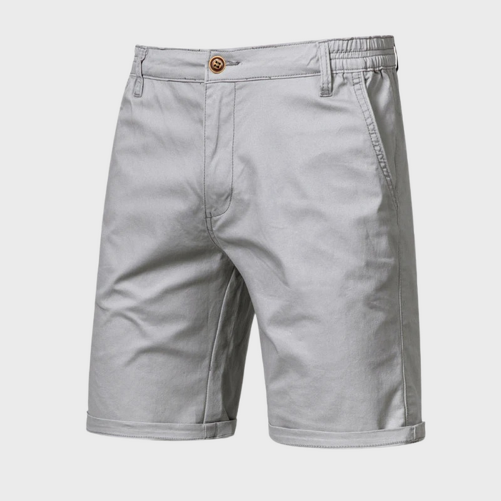 Casual men's cotton shorts – Luca-Light grey-XS-Nora Luxe