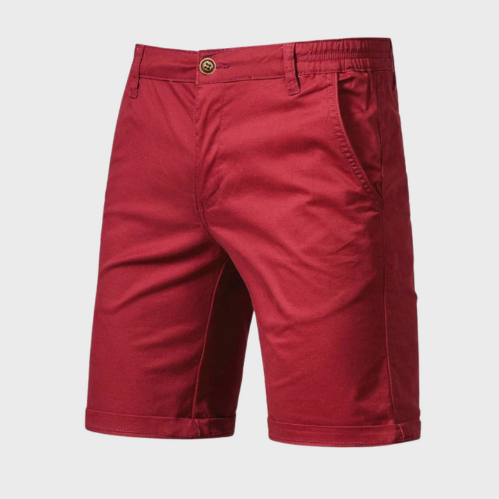 Casual men's cotton shorts – Luca-Red-XS-Nora Luxe