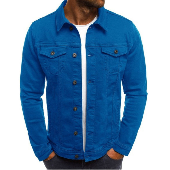 Casual Men's Denim Jacket - Mason-Blue-M-Nora Luxe