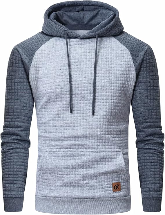 Casual Men's Hoodie - Timo-Light Gray Gray-S-Nora Luxe