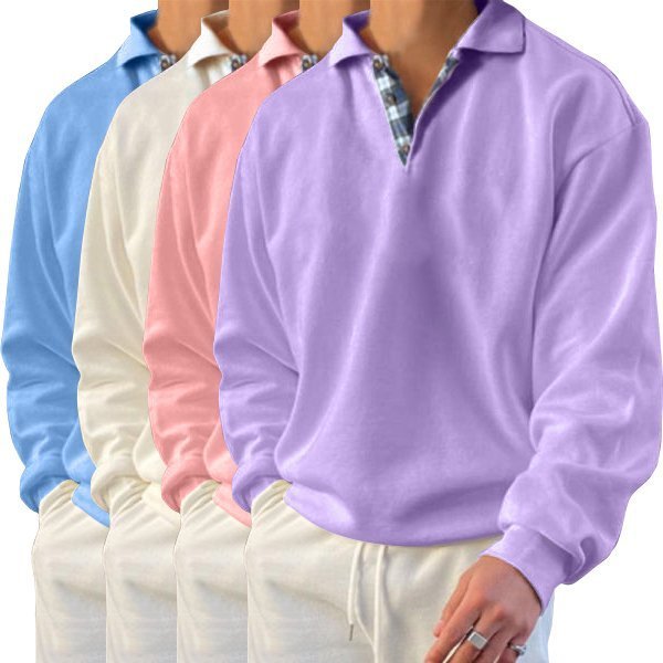 Casual Men's Polo Sweater - Oliver-White-S-Nora Luxe