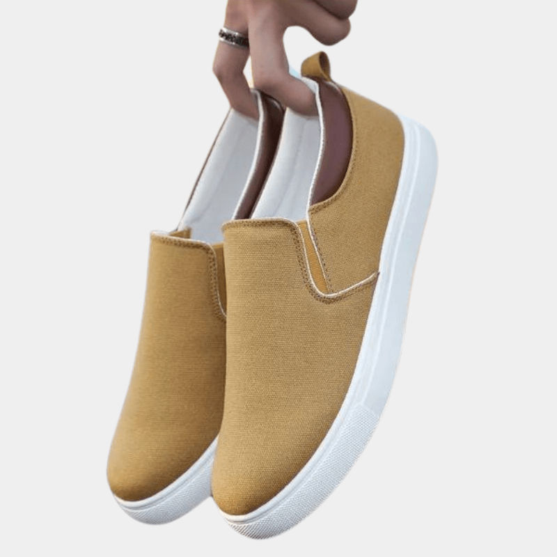 Casual men's slip-on shoes – Hugo-Khaki-6-Nora Luxe