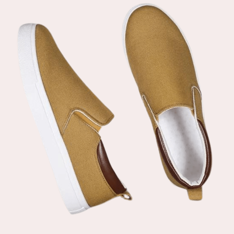 Casual men's slip-on shoes – Hugo-Khaki-6-Nora Luxe