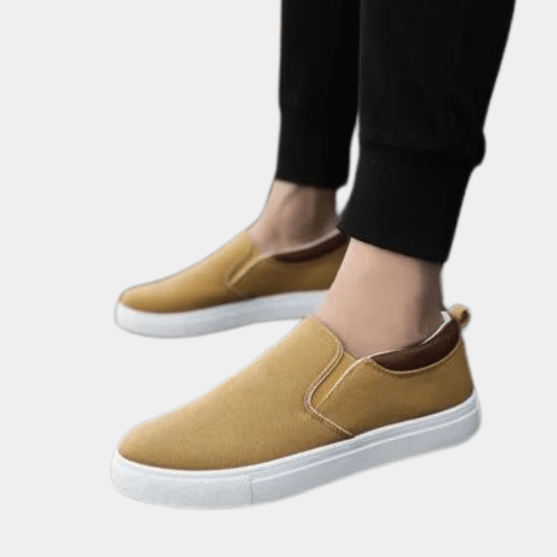 Casual men's slip-on shoes – Hugo-Khaki-6-Nora Luxe