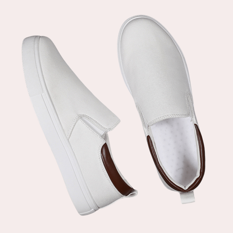 Casual men's slip-on shoes – Hugo-White-6-Nora Luxe