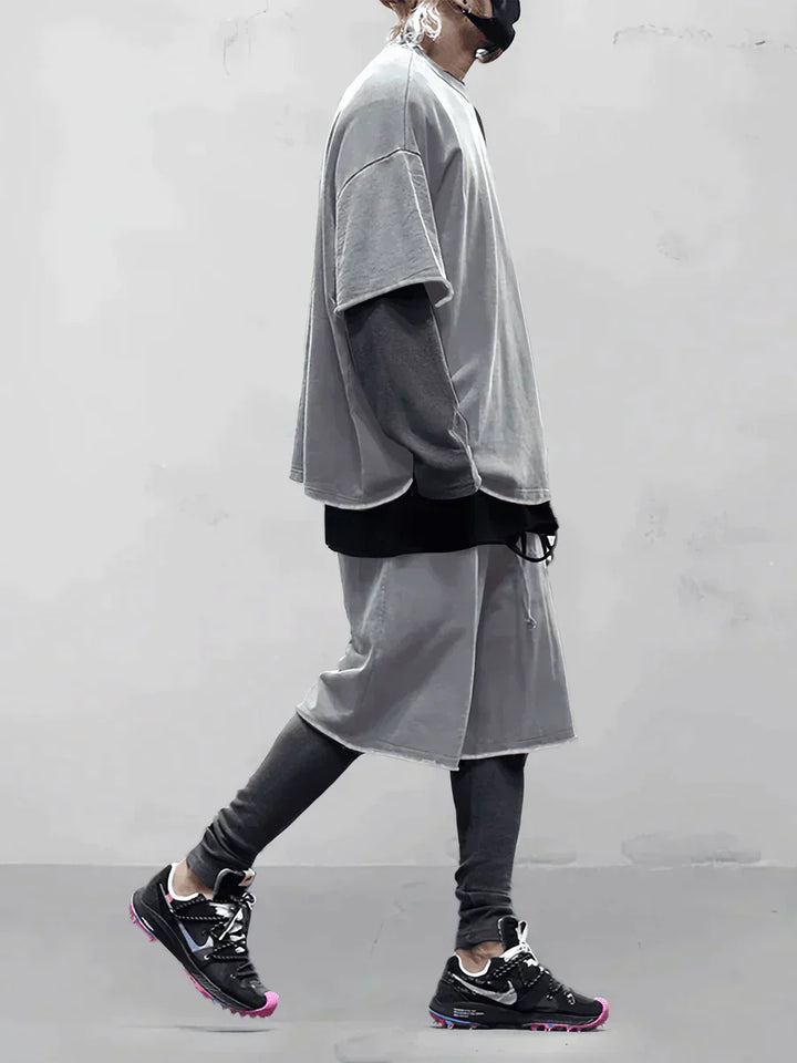 Casual men's sports set in loose-fit style – Cassian-Light gray-S-Nora Luxe