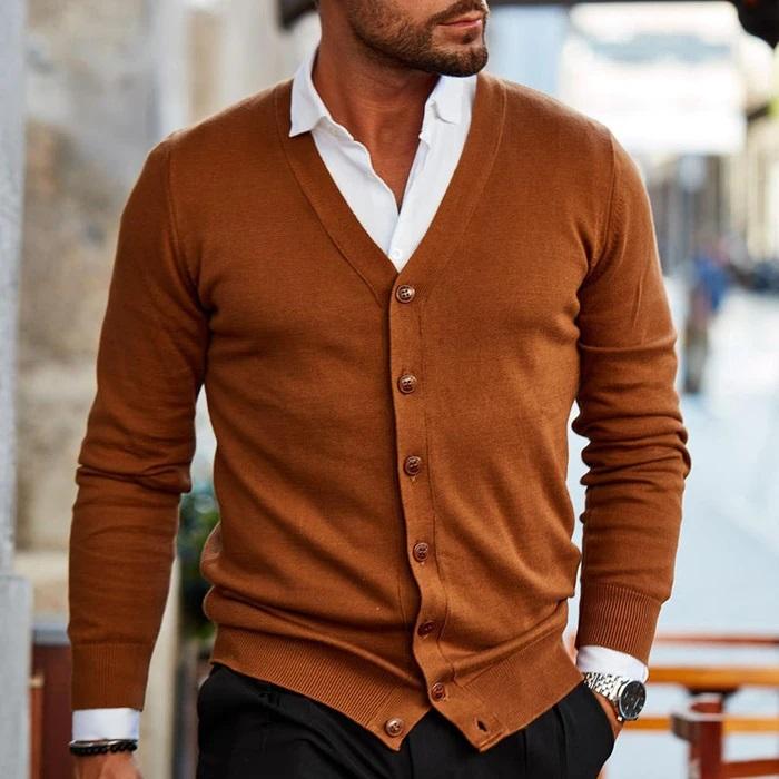 Casual Men's Vest - Ethan-Dark Brown-S-Nora Luxe