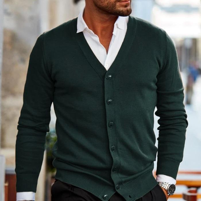 Casual Men's Vest - Ethan-Dark Green-S-Nora Luxe