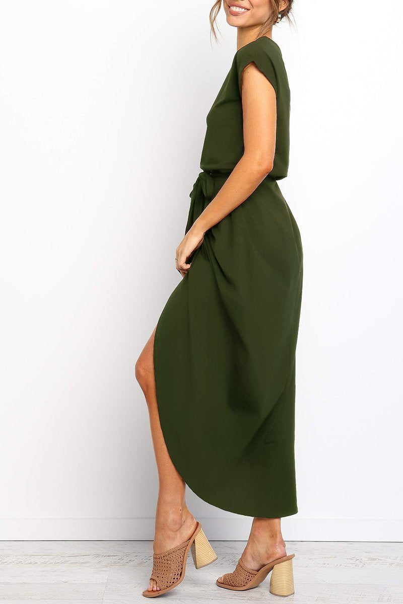 Casual midi dress - Isabella-Green-S-Nora Luxe