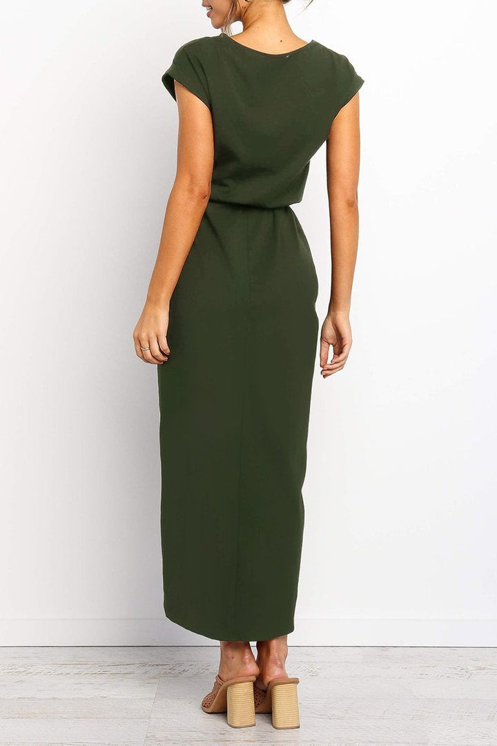 Casual midi dress - Isabella-Green-S-Nora Luxe
