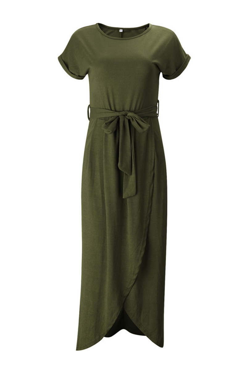 Casual midi dress - Isabella-Green-S-Nora Luxe