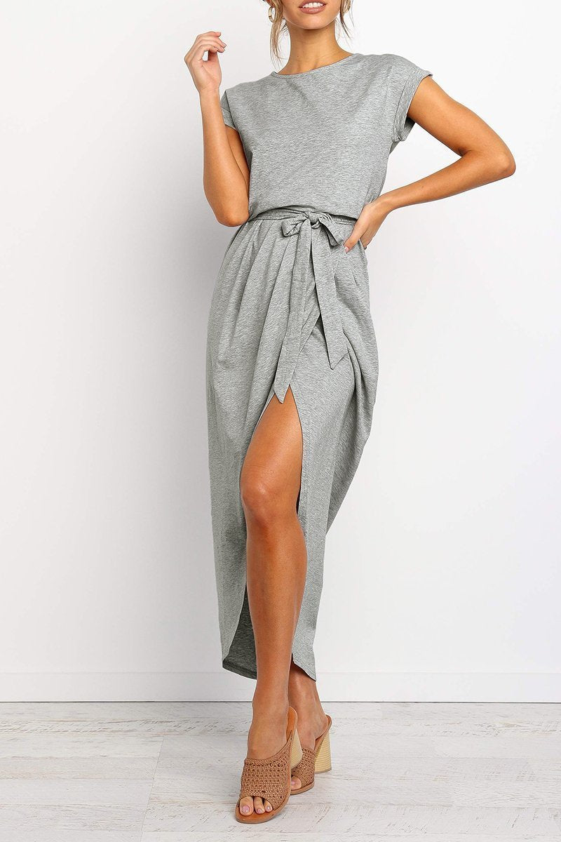 Casual midi dress - Isabella-Green-S-Nora Luxe