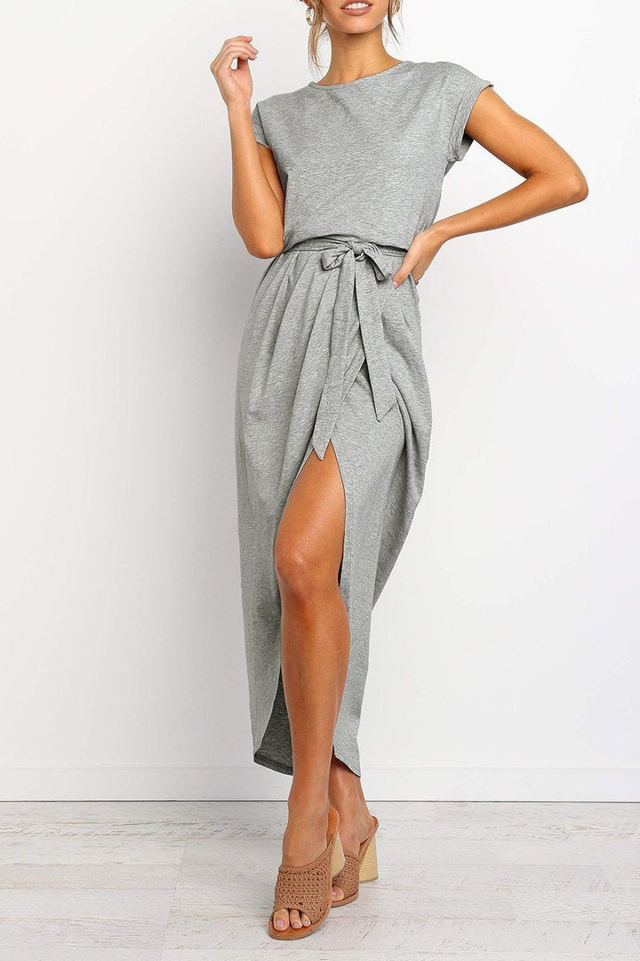 Casual midi dress - Isabella-Green-S-Nora Luxe