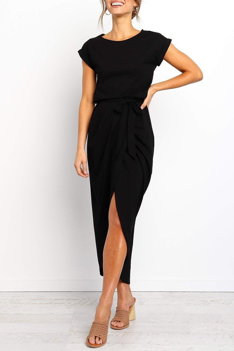 Casual midi dress - Isabella-Green-S-Nora Luxe