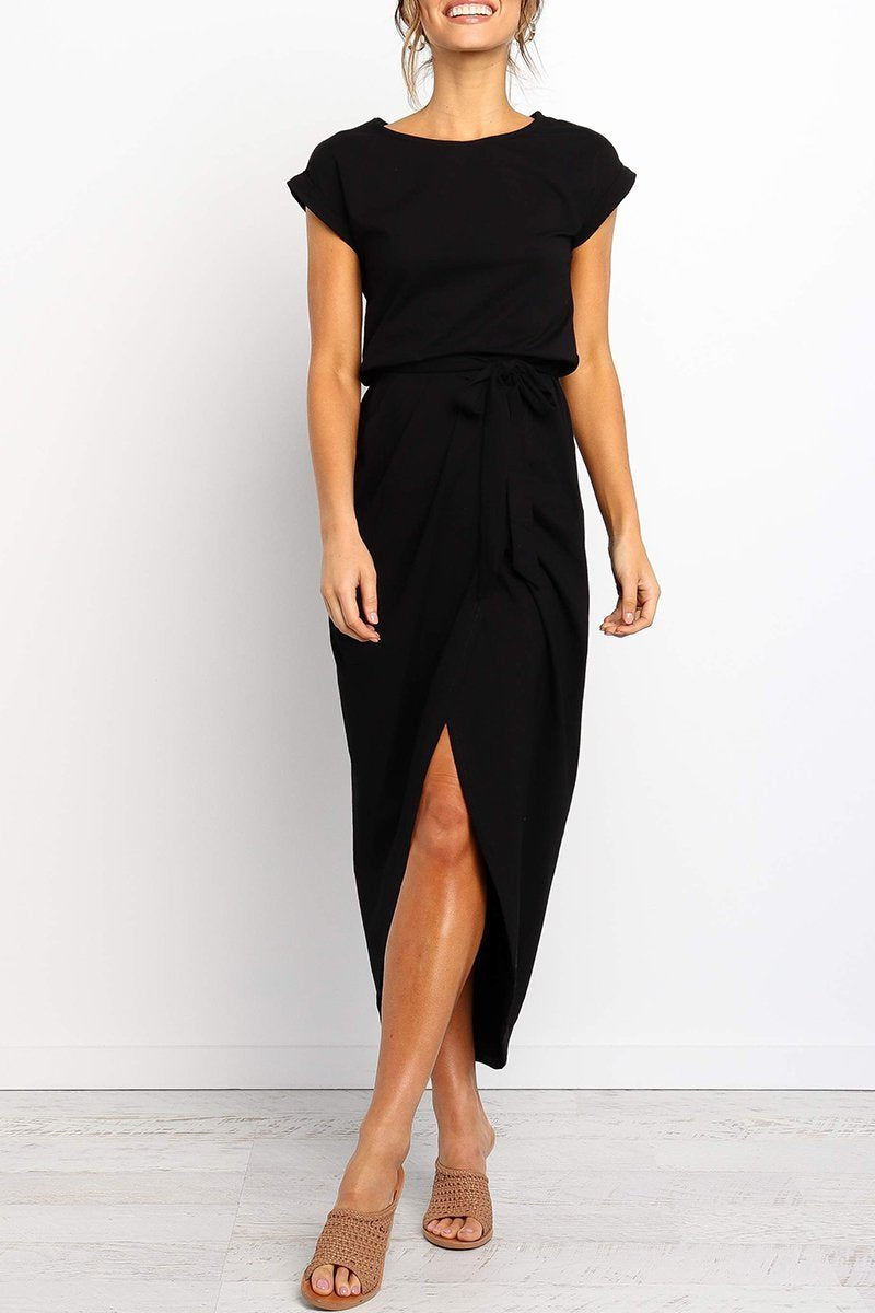 Casual midi dress - Isabella-Green-S-Nora Luxe