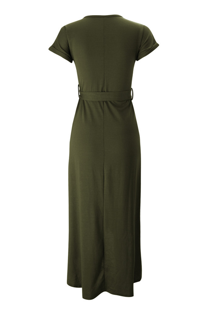 Casual midi dress - Isabella-Green-S-Nora Luxe