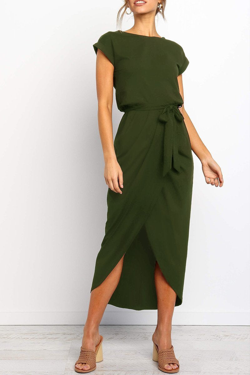 Casual midi dress - Isabella-Green-S-Nora Luxe