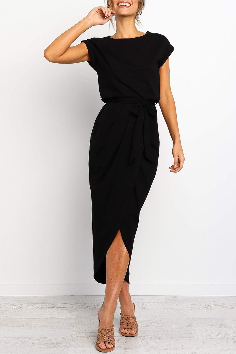Casual midi dress - Isabella-Green-S-Nora Luxe