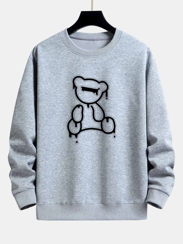 Casual Sweatshirt - BearLine-Gray-S-Nora Luxe