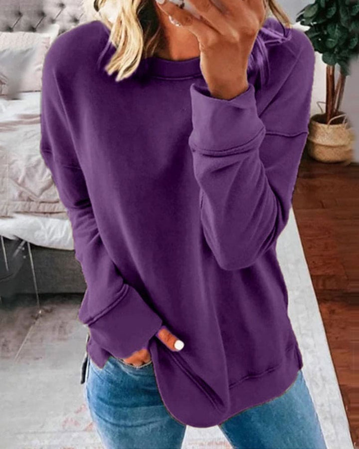 Casual Sweatshirt - Harper-Purple-XS-Nora Luxe