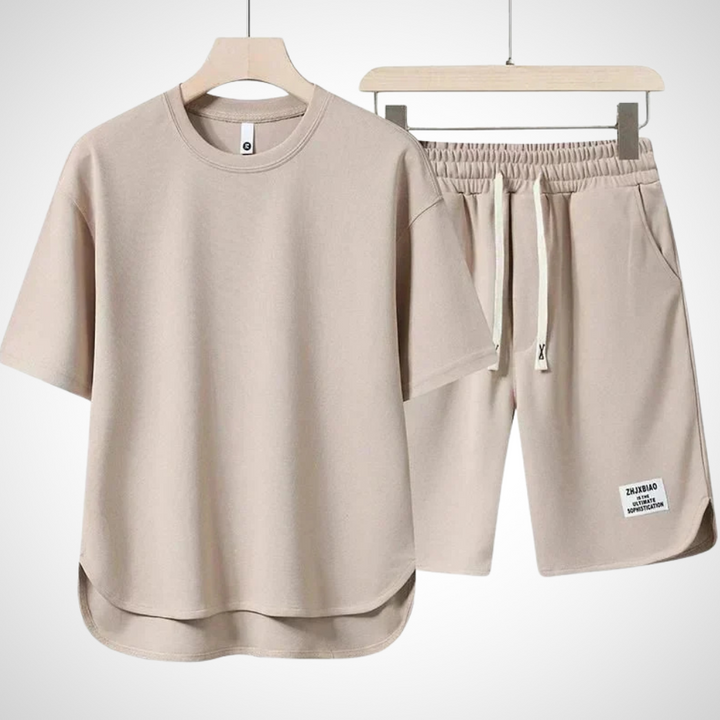 Casual Two-Piece Men's Set – Dario-Beige-S-Nora Luxe