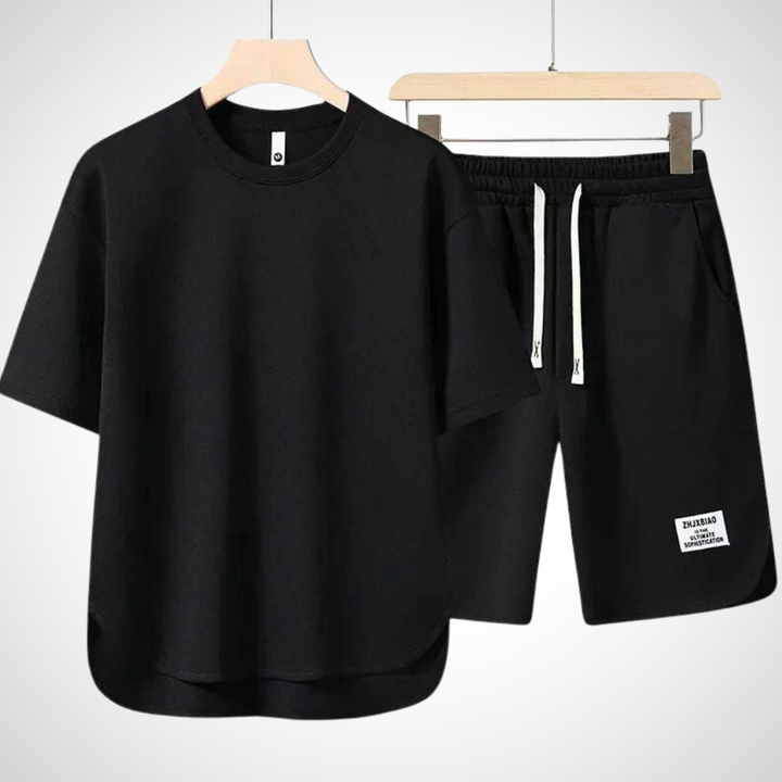 Casual Two-Piece Men's Set – Dario-Black-S-Nora Luxe