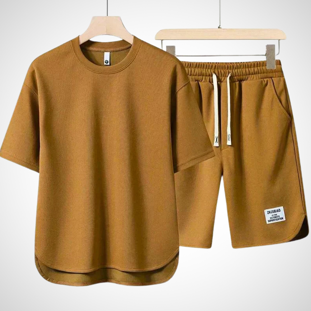Casual Two-Piece Men's Set – Dario-Yellow-S-Nora Luxe