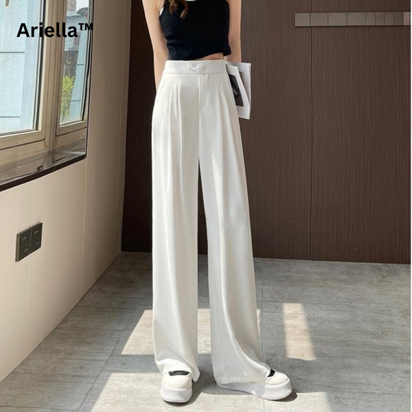 Casual Versatile Ladies' Trousers - Lunessa-White-XS-The Livary