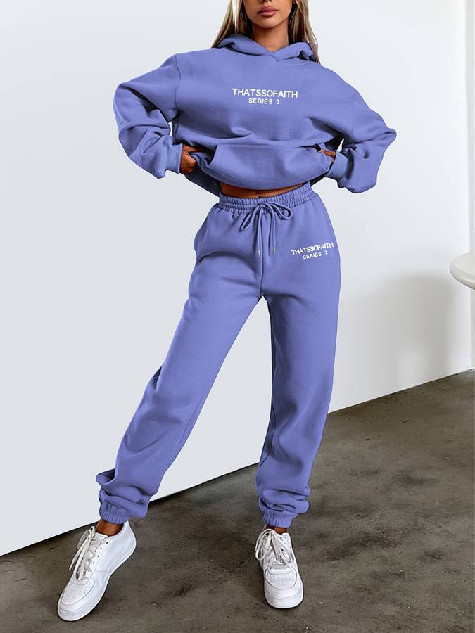Casual Women's Sweatpants & Sweater Set - Harper-Black-S-Nora Luxe