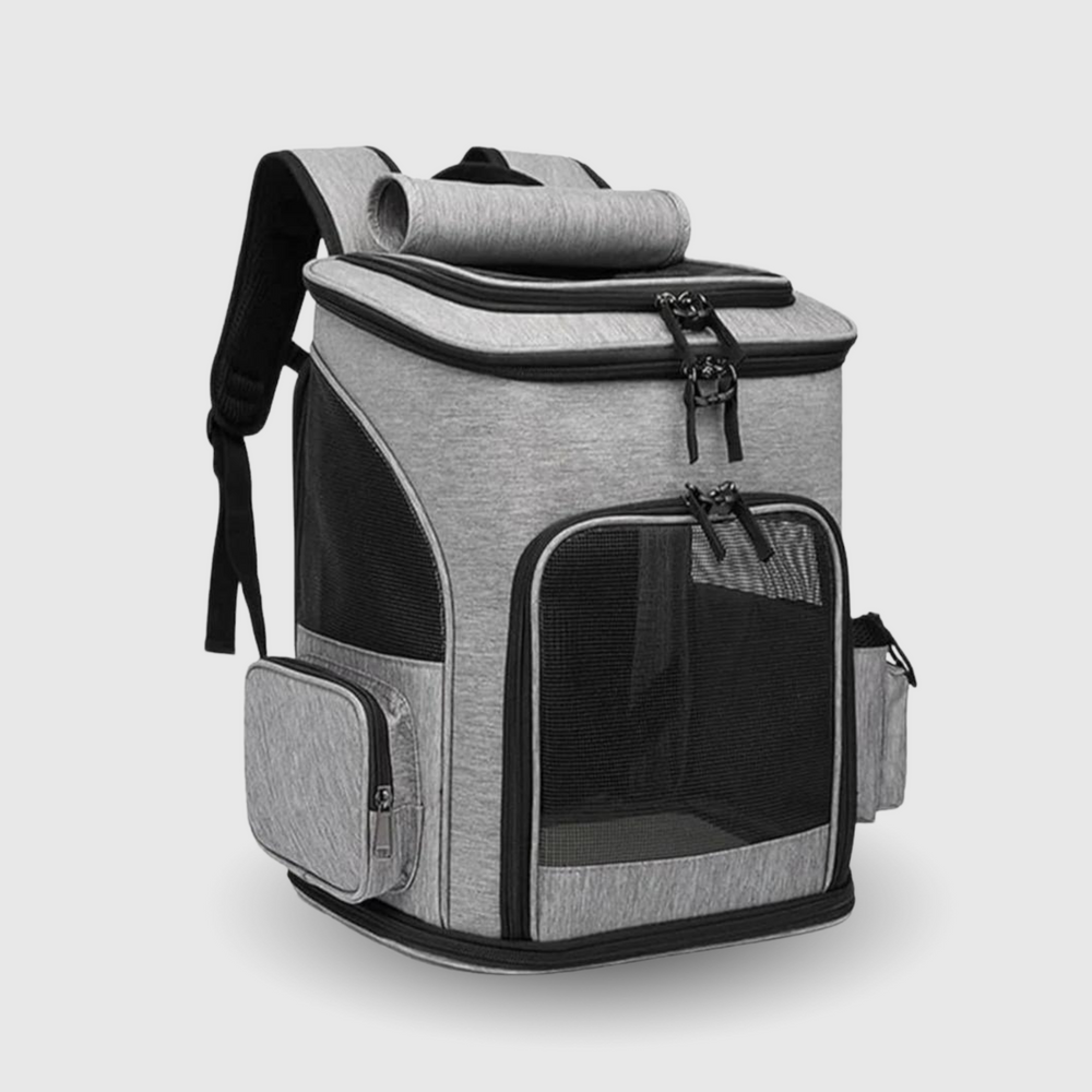 Cat backpack - PurrPack™-Gray-Nora Luxe