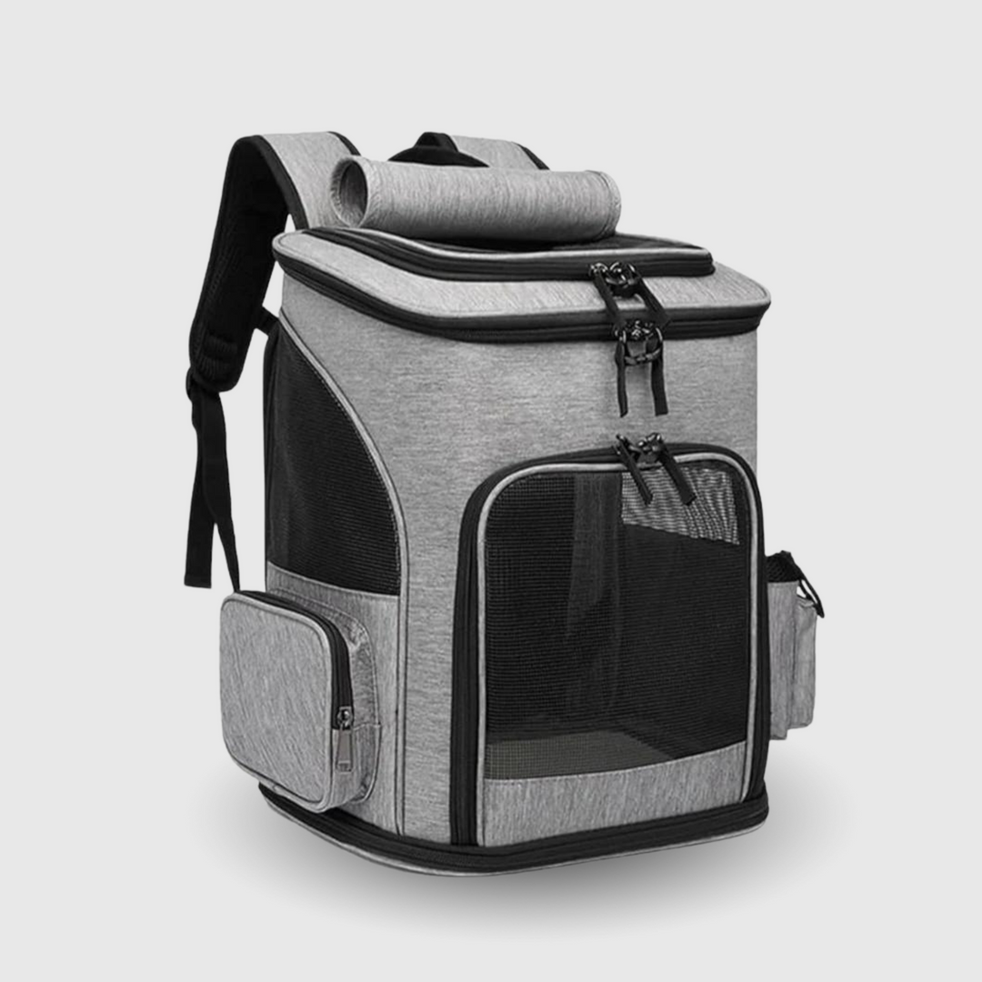 Cat backpack - PurrPack™-Gray-Nora Luxe