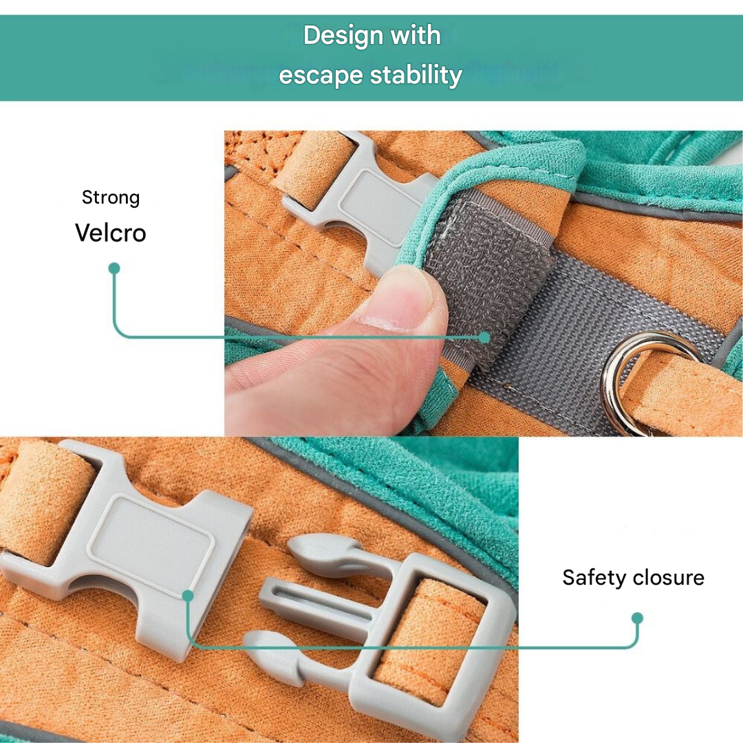 Cat harness - Oscar-Orange | Teal-S-Nora Luxe