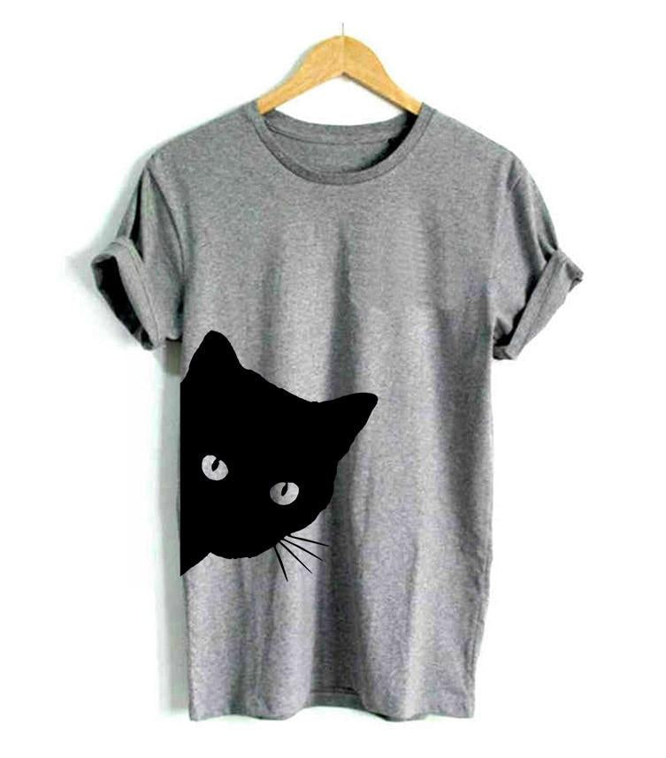 Cat Lover Women's T-Shirt – Maja-Gray-S-Nora Luxe