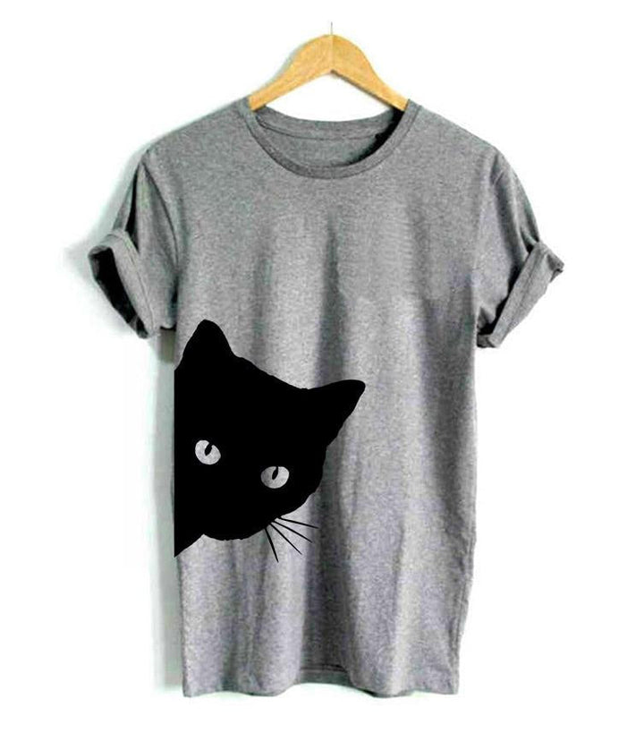 Cat Lover Women's T-Shirt – Maja-Gray-S-Nora Luxe