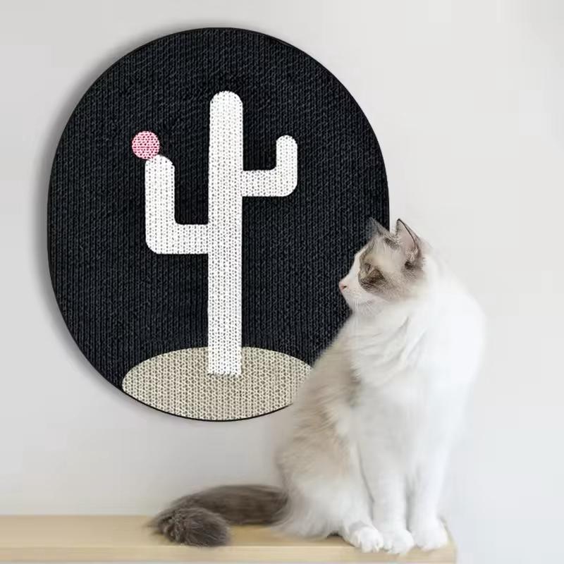 Cat Scratching Wall Plate - WallScratch Pro-Cactus White-Nora Luxe